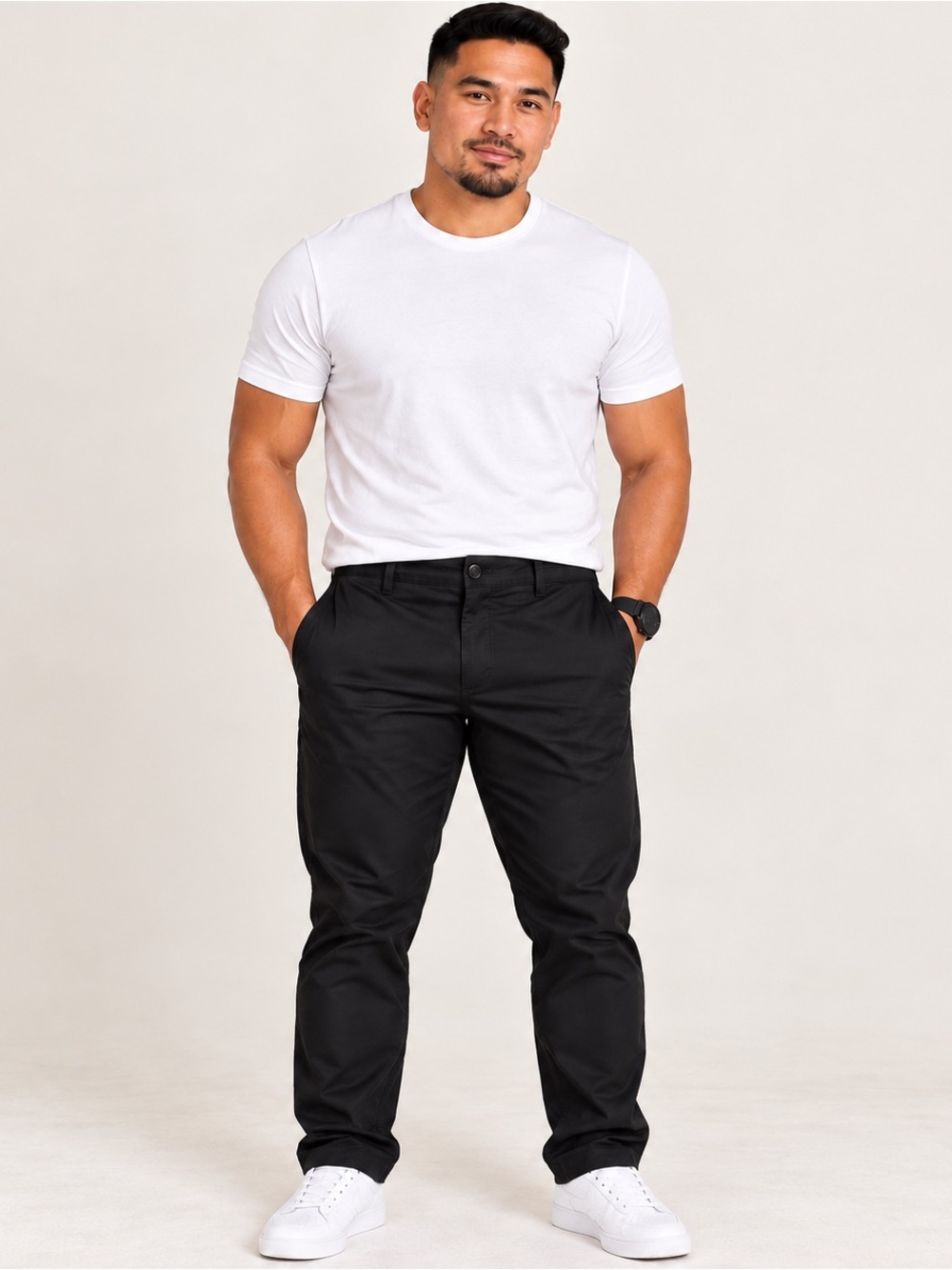 Lululemon Commission Slim Fit Pant 34 Black Cotton Blend Chino Trousers Mens